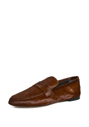 JAMIE HALLER penny loafer flat loafers - Brown