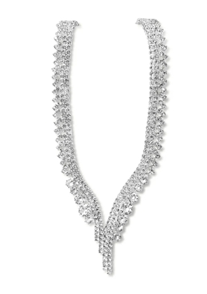 HZMER JEWELLERY crystal-embellished necklace - Silver