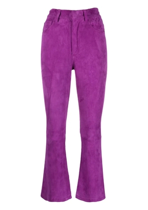 PAULA Zircon suede flared trousers - Purple