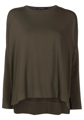 Lenny Niemeyer curved-hem long-sleeved top - Green