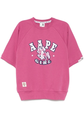 A BATHING APE® graphic-print T-shirt - Pink