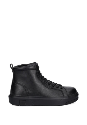 Armani Exchange lace-up zip-fastening sneakers - Black
