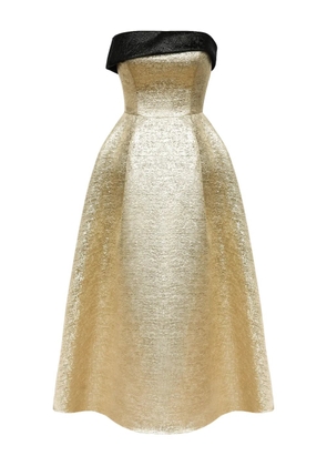 POST MERIDIEM jacquard midi dress - Gold