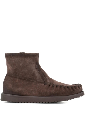 Alexander Hotto zip suede boots - Brown