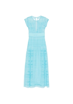 ERMANNO FIRENZE patterned lace dress - Blue