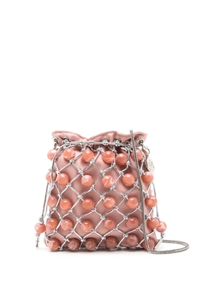 Isla Lara bead-detailing shoulder bag - Orange