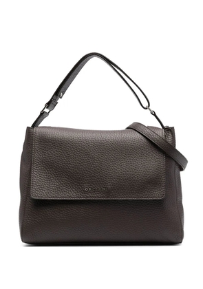 Orciani logo-lettering leather bag - Brown