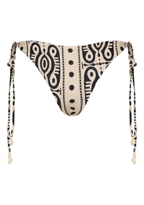 Johanna Ortiz Sagrado printed bikini bottom - Neutrals