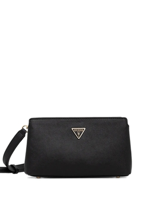 GUESS USA logo plaque satchel - Black