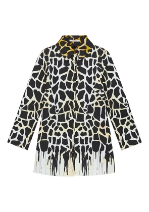 MALIPARMI giraffe-print drip-effect coat - Black