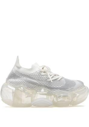 GROUNDS Moopie knit-upper bubble sole sneakers - White