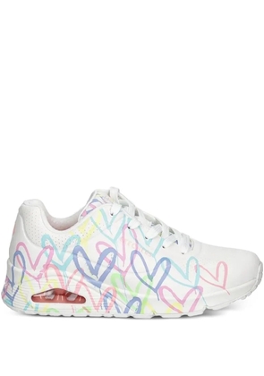 Skechers heart-print sneakers - White