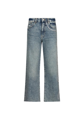 LIU JO embellishment-detail cropped jeans - Blue