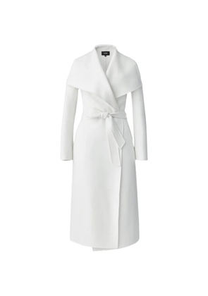 Mackage shawl-collar belted coat - White