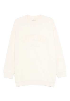 ANINE BING embroidered-logo sweatshirt - Neutrals