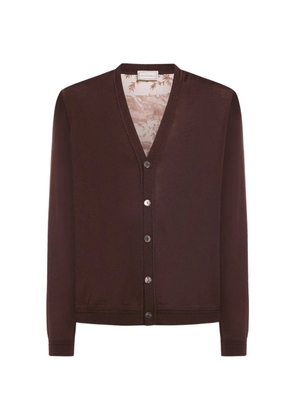 Pierre-Louis Mascia V-neck print cardigan - Brown