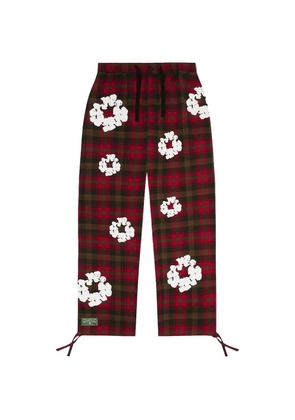 Denim Tears Wreath checked trousers - Red