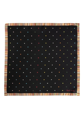 Paul Smith polka-dot silk pocket square - Black