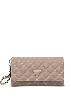 GUESS USA quilted chain cross body bag - Neutrals