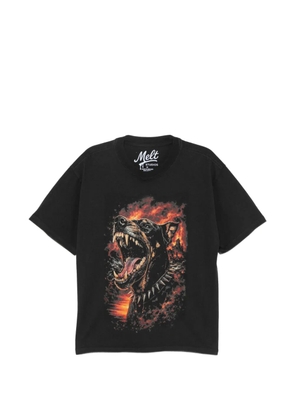 Melt dog-print T-shirt - Black