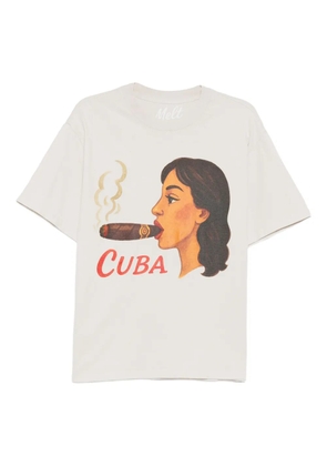 Melt cotton printed T-shirt - Neutrals