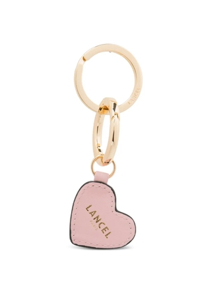Lancel leather heart keychain - Gold