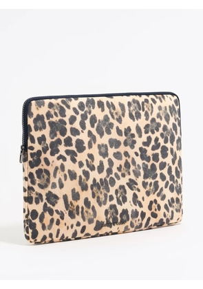 Bimba y Lola leopard-print laptop sleeve (13.5') - Brown