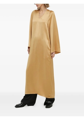 By Malene Birger V-neck long-sleeve maxi dress - Yellow