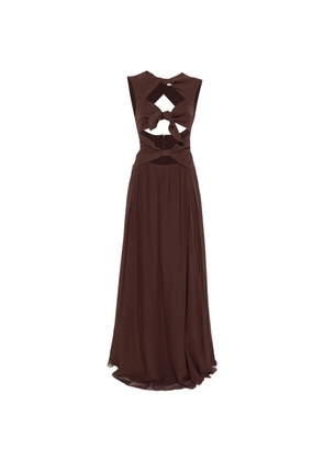 Raquel Diniz tie cut-out dress - Brown