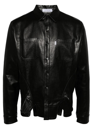 JUNTAE KIM square petal corset shirt - Black