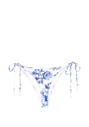FARM Rio floral-print bikini bottom - White