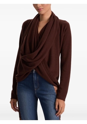 alice + olivia Jules draped cowl-neck sweater - Brown