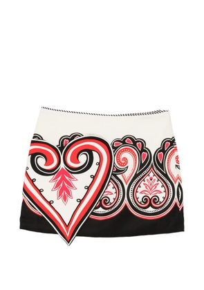 FARM Rio graphic mini skirt - White