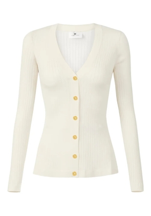 Elisabetta Franchi ribbed long-sleeve cardigan - Neutrals