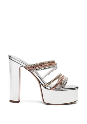 Casadei Patty Andromeda platform embellished sandals - Silver