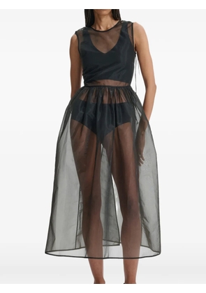 Cecilie Bahnsen Camillia see-through midi dress - Black
