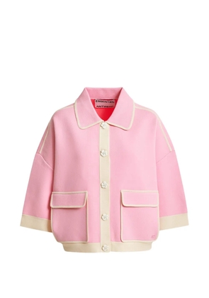 Essentiel Antwerp Jugly flower-button cardigan - Pink