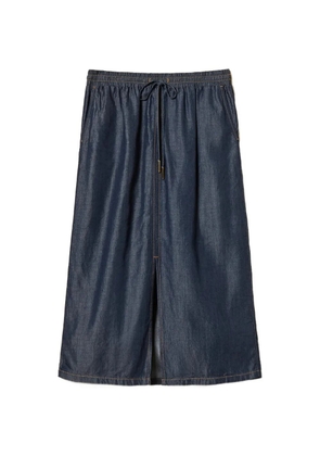 TWINSET chambray midi skirt - Blue