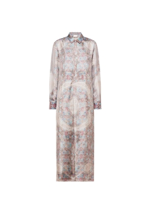 Pierre-Louis Mascia Aloe floral-print maxi dress - Blue