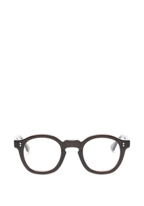 Lesca round frame glasses - Brown