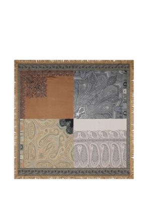 Pierre-Louis Mascia Molare paisley collage scarf - Neutrals