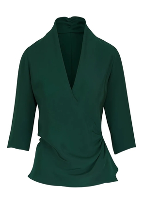 Peter Cohen draped tie blouse - Green