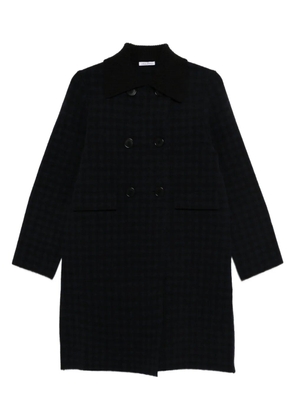 Lebor Gabala check double-breasted coat - Black