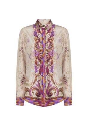 Pierre-Louis Mascia Aloe floral long-sleeve shirt - Neutrals
