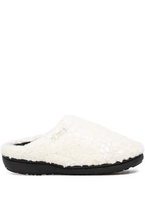 SUBU faux-fur slip-on slippers - White