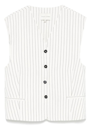 LouLou de Saison striped waistcoat - White