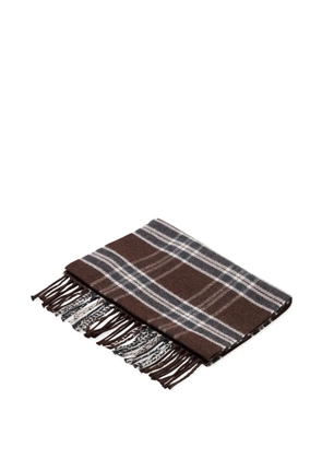 Brooks Brothers plaid wool scarf - Brown