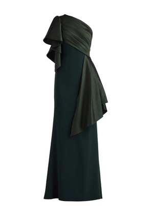 Tadashi Shoji ruffled one-shoulder maxi dress - Green