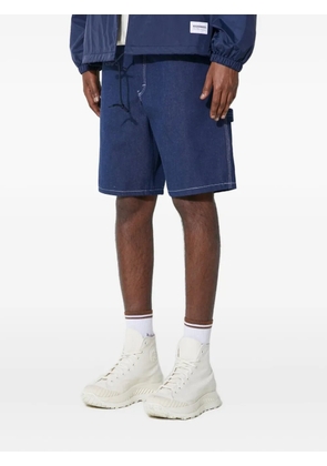 stan ray logo-patch denim shorts - Blue