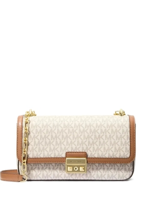 Michael Michael Kors tribeca large signature logo shoulder bag - Neutrals